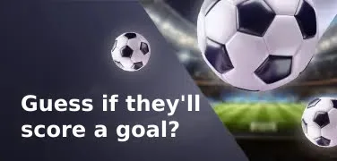 Football player scoring a goal
